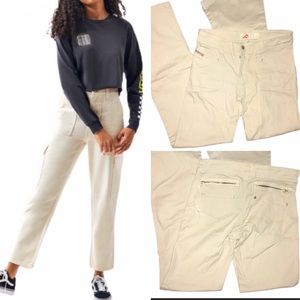 Y2K True People Off-white Cream Flare Leg Pants